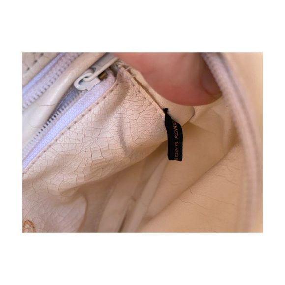 Vintage 80s Chain Mail Bag Crossbody Clutch Inverted Triangle Gold White - Picture 8 of 14